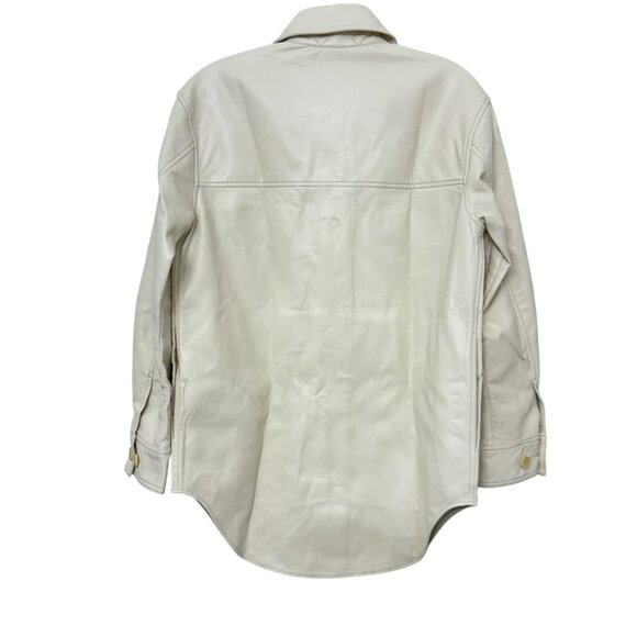 Aritzia Wilfred Ganna Jacket Shacket Oversized Vegan Leather Women's size 2XS - Picture 3 of 11